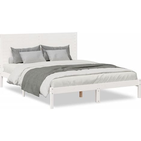 Maison Exclusive - Cadre de lit extra long sans matelas 160x220 cm bois massif (1/5)