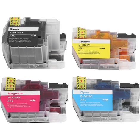 Cartouches d'encre 4 pièces BK CMJ pour imprimante MFC J5830DW : impression nette et fluide. (1/5)