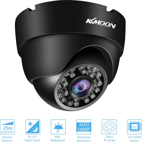 Caméra de sécurité Full HD 1080p 2MP, résistante aux intempéries, vision nocturne infrarouge, détection de mouvement, système PAL (1/2)