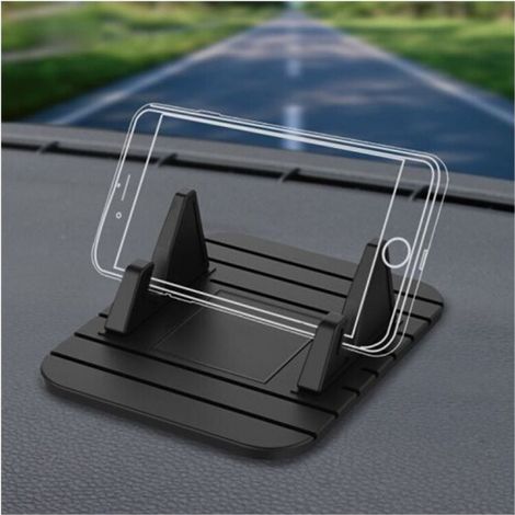2 Pcs Adjustable Angle Car Phone Holder Silicone Non-Slip Sticky Mat GPS Car Holder, GSM Dashboard Mount Compatible with iPhone 14/13/12/XS Max/XR/X, Galaxy Note 9/S9 (1/4)