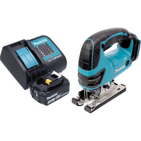 Sierra de calar a batería Makita DJV 180 SF1X 18 V 135 mm + 1 batería 3,0 Ah + cargador (1/5)