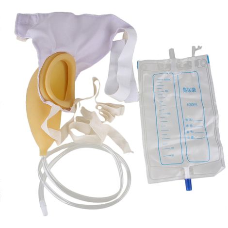 Crea – Collecteur d'urine masculin 1000 ml – Silicone et caoutchouc – Sac de rangement inclus – Utilisation hygiénique et réutilisable (1/3)