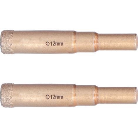 Forets d'alésage brasés de 12 mm, outils de coupe pour verre, céramique, marbre et pierre (1/5)