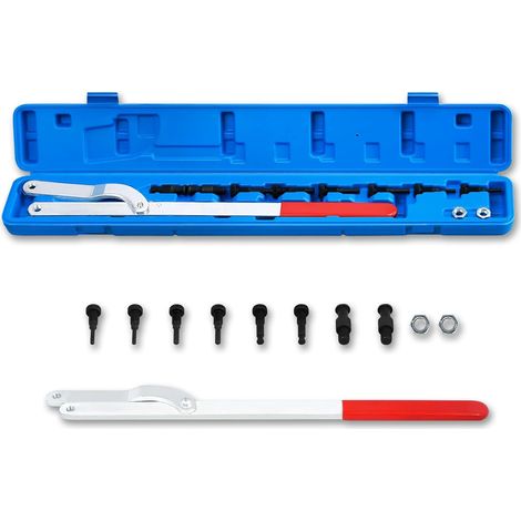 Clé de Distribution d'arbre à Cames, Tendeur Coudée pour Courroie et Galet, Outils de Poulie de Vilebrequin de Véhicule (1/4)