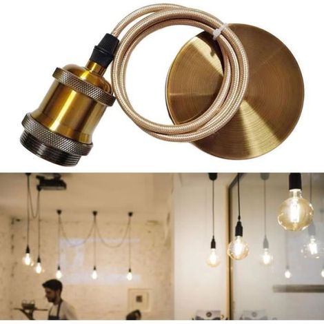 Ensemble de Suspension Lumineuse pour Créer Une Ambiance Chaleureuse, Bronze Doré multicolore DECORATION LUMINEUSE (1/4)