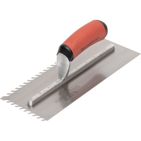 Marshalltown 13mm Layflat Notched Trowel – 11 x 4.5 inches, Durable Durasoft Handle