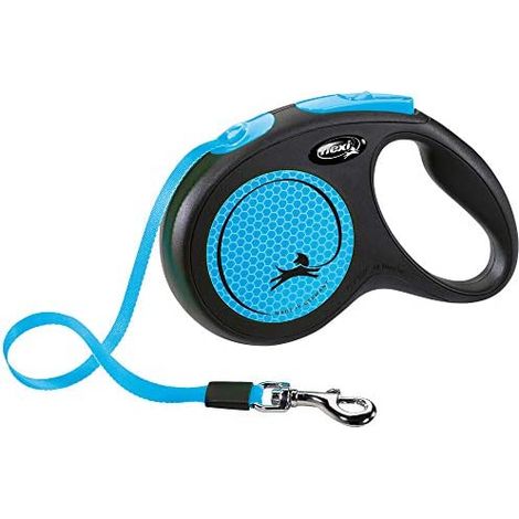 Correa para perros Flexi New Neon M Cinta (5m) Azul