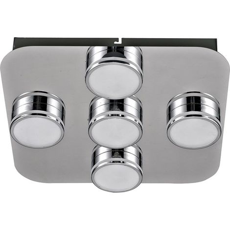 Italux Marcel Lámpara de techo LED moderna con 5 pantallas de luz, 3000K
