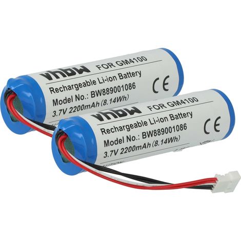 vhbw 2x Akku kompatibel mit Datalogic Gryphon GBT4430, GBT4400, GM4100, GM4100-BK-910 Barcodescanner POS (2200 mAh, 3,7 V, Li-Ion)