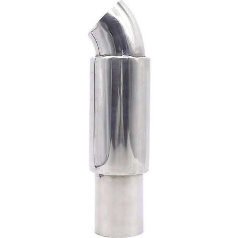 51-mm-Auspuffanlage mit variablem Endrohr, Schalldämpfer, Auspuffrohr aus silberfarbenem Edelstahl (1/5)