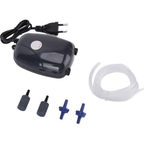 Pompe à oxygène professionnelle silencieuse pour aquarium, double sortie, 220V avec prise EU, idéale pour pisciculture. (1/5)
