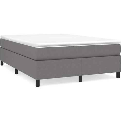 Maison Exclusive - Boxspringbettgestell Dunkelgrau 140x200 cm Sto (1/5)