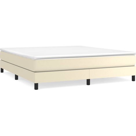 Maison Exclusive - Boxspringbettgestell Creme 180x200 cm Kunstled