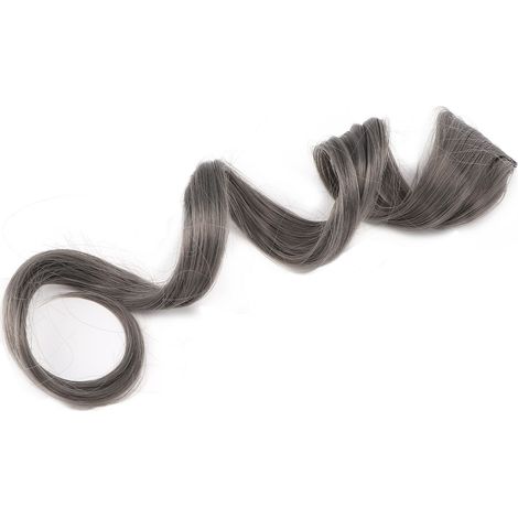 5 pièces Extensions de Cheveux Bouclés Longs Colorés avec Pinces Grises pour Coiffure Femme (1/5)