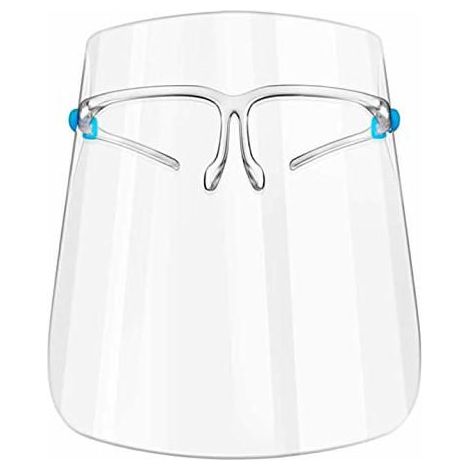 Visière de protection en plastique, lunettes de protection intégrales, avec monture de lentille antibuée, réglables, transparentes. (1/5)