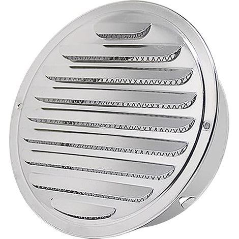 Grille Aération 100 mm Grille d'Aération en Acier Inoxydable Grille Ronde Grille Ventilation Grille d'Evacuation d'Air avec Moustiquaire Grille d’Aération Murale Protège Contre les Insectes (1/5)