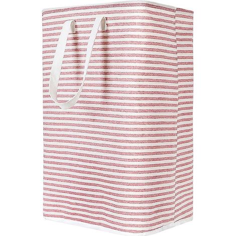 panier Linge Pliable Rouge De 72 Litres, 40x30x60cm, Tissu Impermable (1/5)