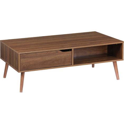 sweeek - Vintage Couchtisch Nussbaumdekor