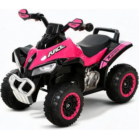 Quad enfant rose à propulsion manuelle en PP et métal roz (1/5)