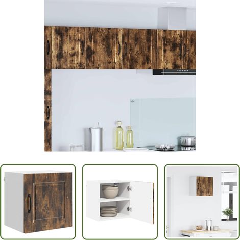 vidaXL Meuble de cuisine - Armoire de cuisine Chêne fumé 40 x 31 x 40 cm Bois d'ingénierie (1/5)