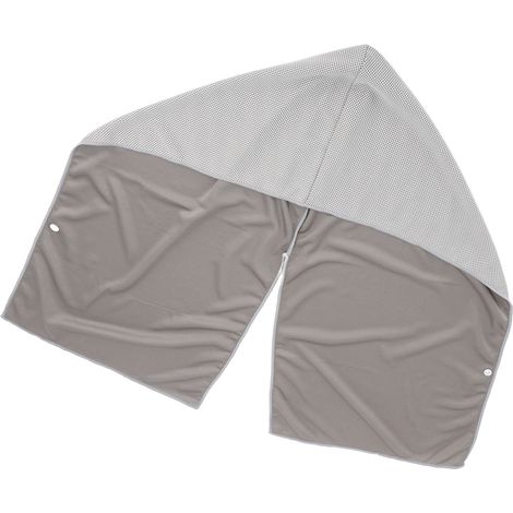Serviette rafraîchissante à capuche en forme de U, protection solaire, séchage rapide, idéale pour le sport, grise (1/5)