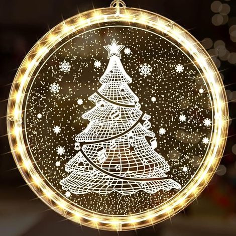 Guirlande lumineuse 3D pour fenêtre, décoration intérieure à piles (1/5)