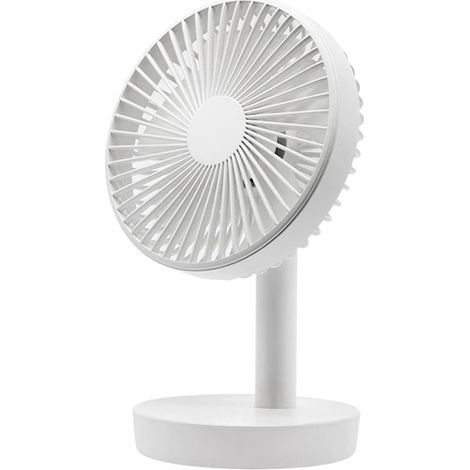 Ventilateur USB Portable Rechargeable Ventilateur de Bureau 150 ° Secouant la TêTe Mini Ventilateur éLectrique 3600 Mah à Faible Bruit pour la Chambre C(blanc) (1/5)