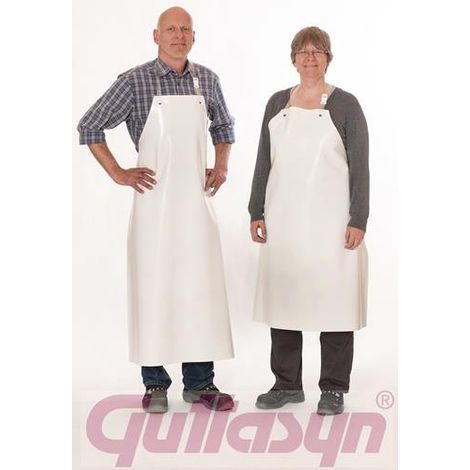 Delantal  de  ácido  de  PVC  Guttasyn®  FR5  L.ca.120xB.ca.90cm  blanco  GUTTASYN (1/2)