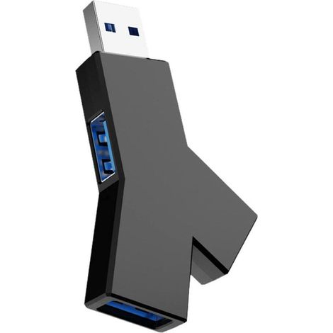 Hub USB 3.0 3 ports : 1 USB3.0 + 2 USB2.0, station d'accueil compatible avec Macbook, PC, Laptop, souris, clavier, clés USB, disque dur mobile. (1/5)