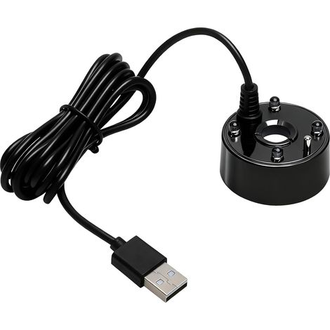 Brumisateur à Ultrasons Brumisateur Ultrason LED Atomiseur Fontaine d'étang Mini Brumisateur de Réservoir de Poissons LED USB pour Noël Fontaines étang avec Protection Contre Le Manque d'eau (1/5)