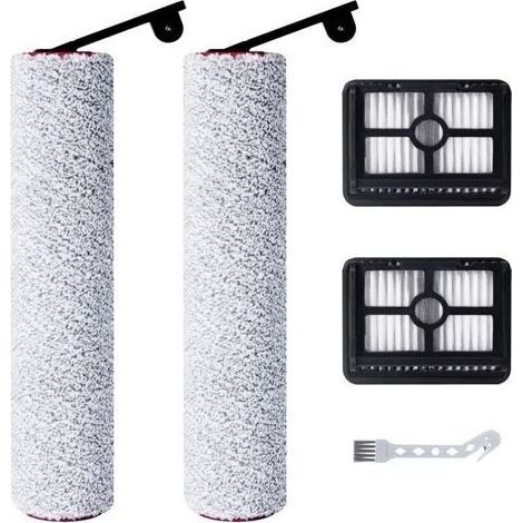 Accessoires pour Dreame H12 Pro Ultra / H13 Pro Aspirateur Eau et poussière, 2 rouleaux de brosse + 2 filtres HEPA + 1 brosse de nettoyage (1/4)