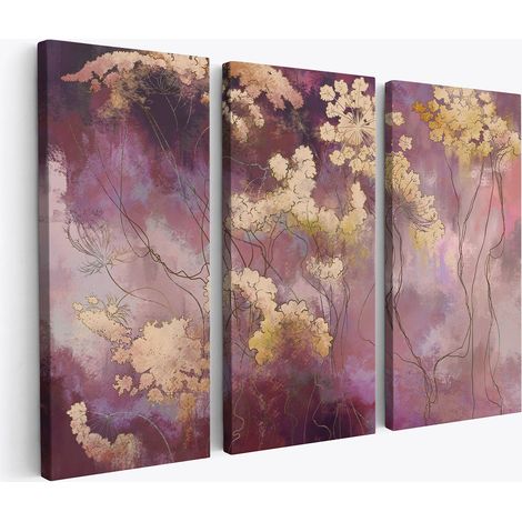 Tableau triptyque - Fleurs (1/4)