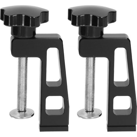 Lot de 2 Pinces de Serrage pour Défonceuse, Type 45/75, Rainure en T, Rail en Aluminium, Fixation pour Guide de Toupie (1/5)