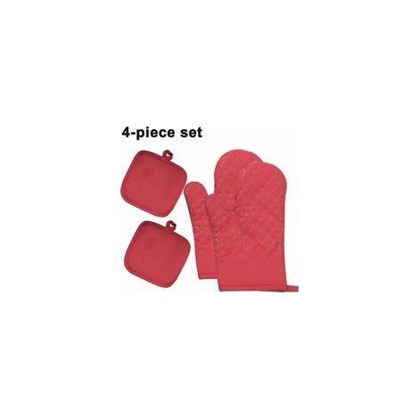 Gants de cuisine/maniques, lot de 4, maniques résistantes à la chaleur jusqu'à 300 °C, maniques de cuisine avec revêtement antidérapant en silicone, adaptées à la cuisson, à la pâtisserie et aux grill
