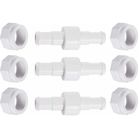Tuyau rotatif D20 avec écrou de tuyau D15 compatible avec Zodiac Polaris 280, 380, 180 - pièces détachées pour nettoyeur de piscine 3 pcs H (1/4)