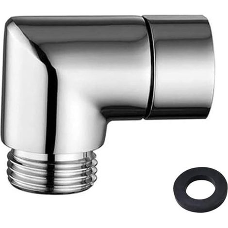 Adaptador para ducha de mano，Conector angular para manguera de ducha con codo de 90 grados，Accesorio de baño con conexión de 1/2 pulgada