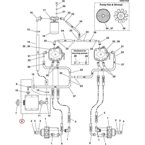 SERBATOIO IDRAULICO, ASSEMBLAGGIO LR5061712 ORIGINALE FERRIS