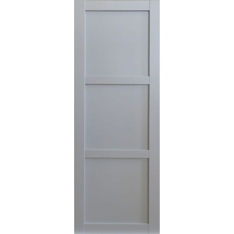Puerta corredera Greyria gris 3 paneles gris claro H204 x L83 cm Gd Menusería