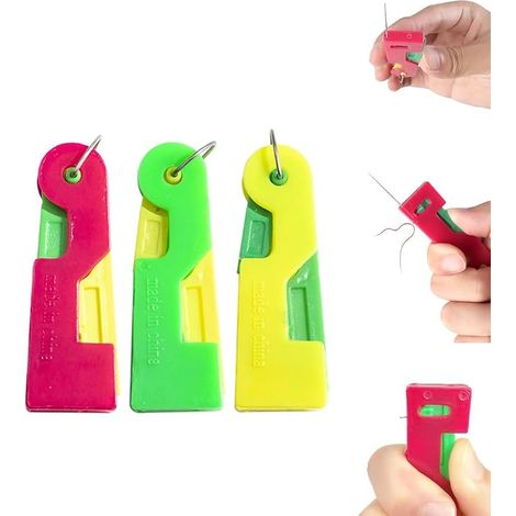 Enhebrador automático de agujas, nuevo enhebrador para máquinas de coser, ideal para costura a mano, bordado y punto de cruz. Compatible con diversas máquinas de coser. Color aleatorio (3). (1/5)