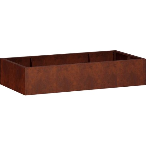 Mur de soutènement 6 pc 200 x 100 x 40 cm Acier patiné Rouillé vidaXL