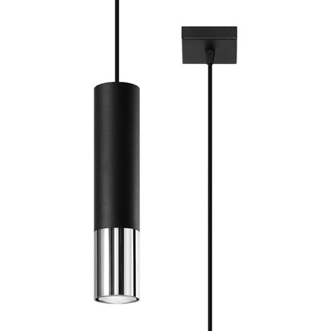 LOOPEZ 1 black/chrome pendant lamp (1/5)