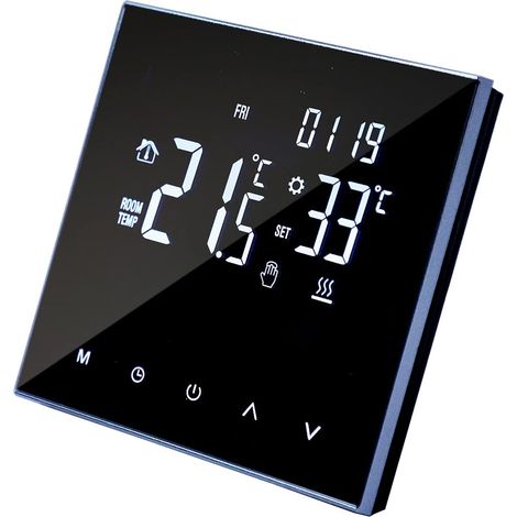 Intelligenter Heizungsthermostat – Digitaler Temperaturregler mit LCD-Touchscreen, programmierbar, zwei Celsius-Grad-Modi, elektrische Fußbodenheizung für Smart Homes (1/5)