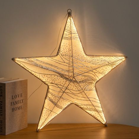 58cm Aura Star Light Up Christmas Decoration with 248 Warm White LEDs (1/5)