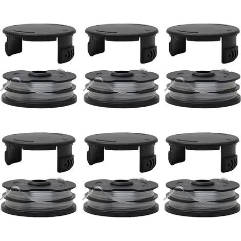 Carrete y tapa de repuesto RichVibe para desbrozadoras Parkside, modelos PRTA 20-Li A1 B1 B2 C3 PRT, 1,6 mm de diámetro, 8 m de longitud. (1/5)