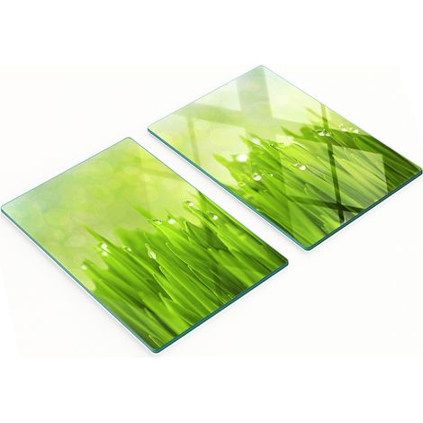 Pannelli decorativi multifunzionali in vetro con stampa a erba 2x40x52 cm (1/5)