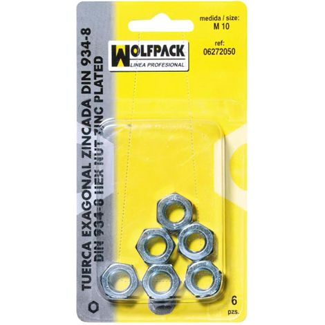 Tuerca Hexagonal Zincada Din934 M12 (4 Piezas)