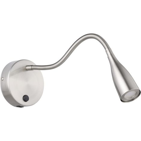 Lampe de chevet Olivandino 1 Nickel flexible - 901783