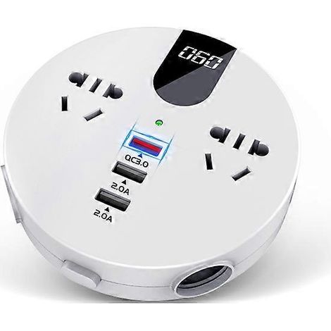Convertisseur de puissance pour voiture, double port USB 12/24 V vers 220/110 V, transformateur de tension à charge rapide 3.0 FK-FFY (1/4)