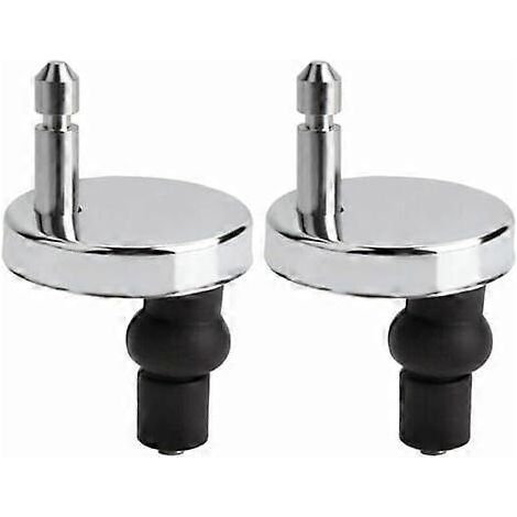 Lot de 2 charnières universelles de fixation pour abattant de toilette, couvercle d'abattant, fixation de siège de toilette, remplacement d'abattant de toilette, fixation d'abattant de toilette (1/5)