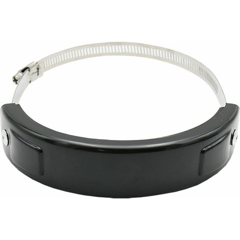 Protecteur d'échappement de moto 100mm-160mm ovale peut couvrir le couvercle de protection d'échappement rond - Le noir (1/5)